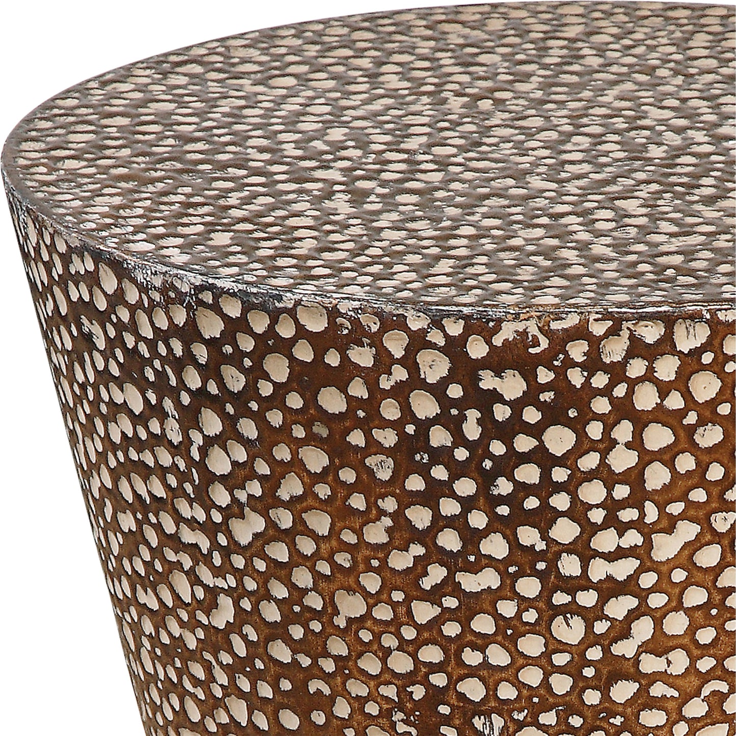 004 S-253026 | Additional Silo | Cutler Drum Shaped Accent Table by Uttermost. Made from iron in a modern style.