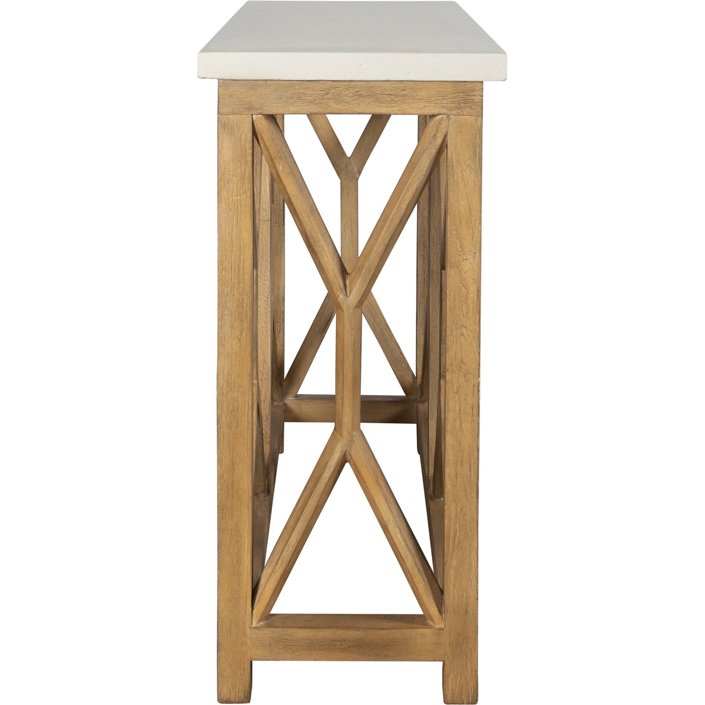 009 S-253233 | Additional Silo | Catali Ivory Stone Console Table by Uttermost. Made from javawood with stone in a cottage & farmhouse style.