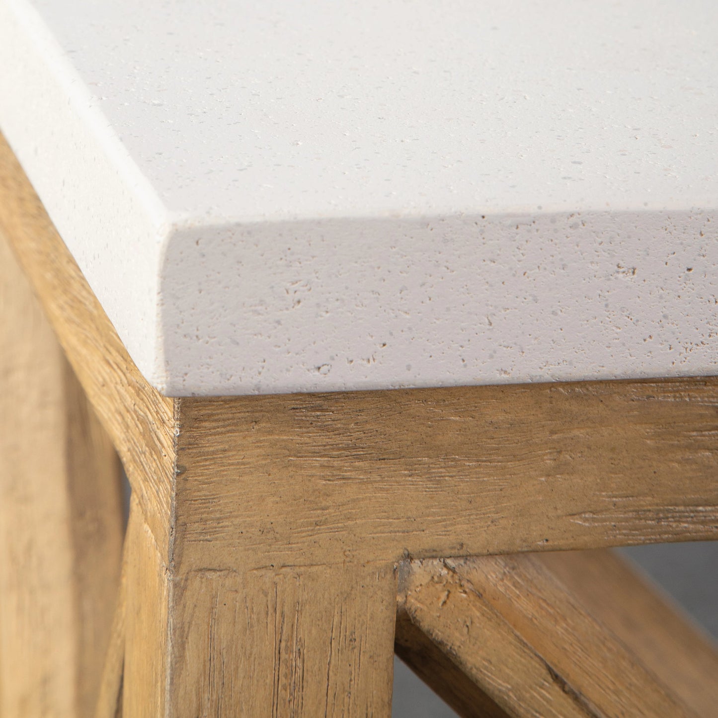 010 S-253233 | Additional Silo | Catali Ivory Stone Console Table by Uttermost. Made from javawood with stone in a cottage & farmhouse style.