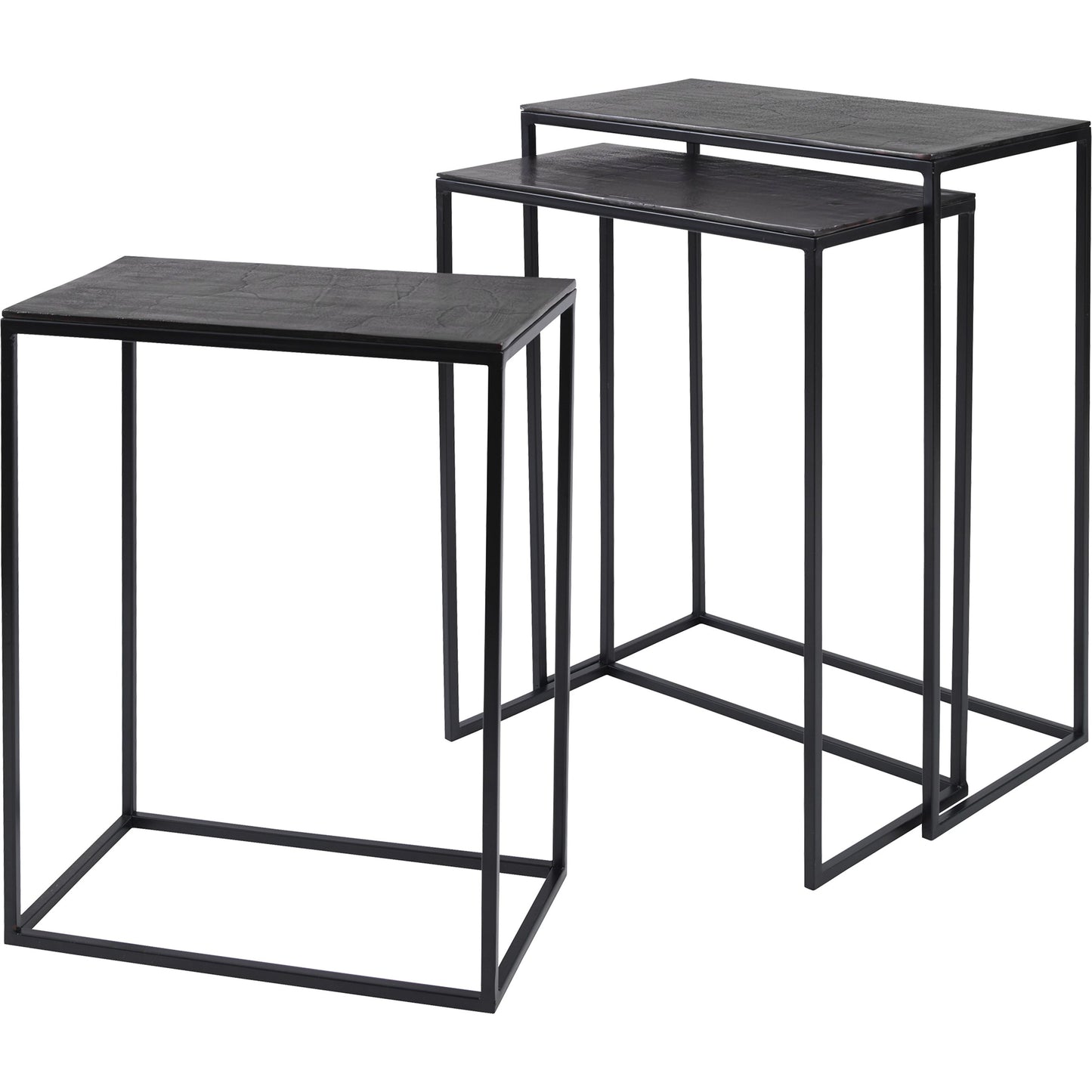004 S-253170 | Additional Silo | Coreene Iron Nesting Tables by Uttermost in iron. Made from iron, aluminum in a modern style.