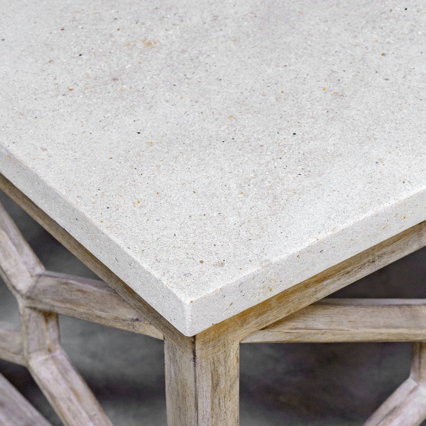 006 S-329041 | Additional Silo | Catali Stone Coffee Table by Uttermost. Made from javawood with plywood carb phase 2, limestone in a transitional style.