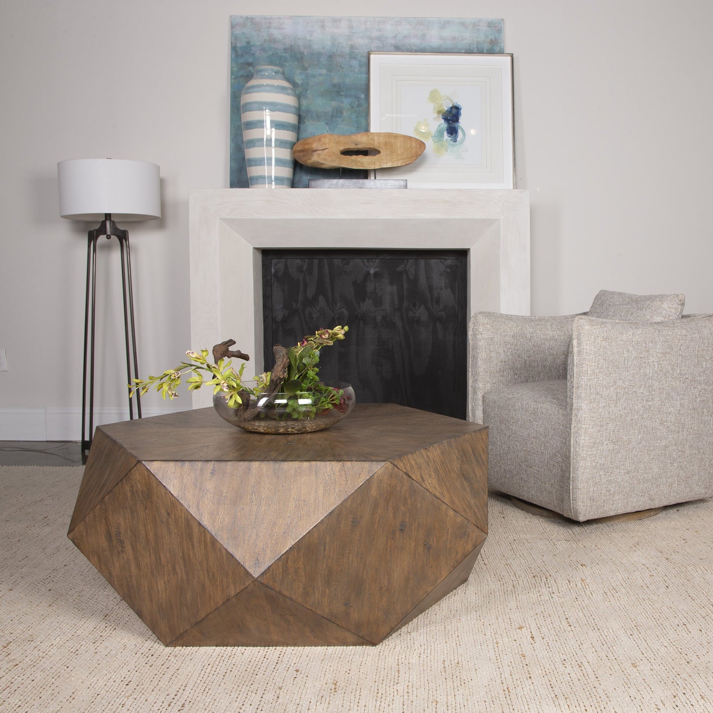 008 S-338756 | Lifestyle | Volker Honey Coffee Table by Uttermost. Made from mdf carb phase 2 with javawood in a modern style.