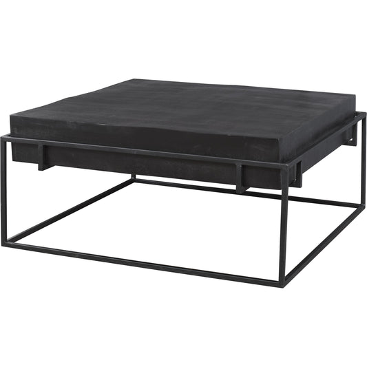 Telone Coffee Table by Uttermost in black. Made from iron, aluminum in a modern style.