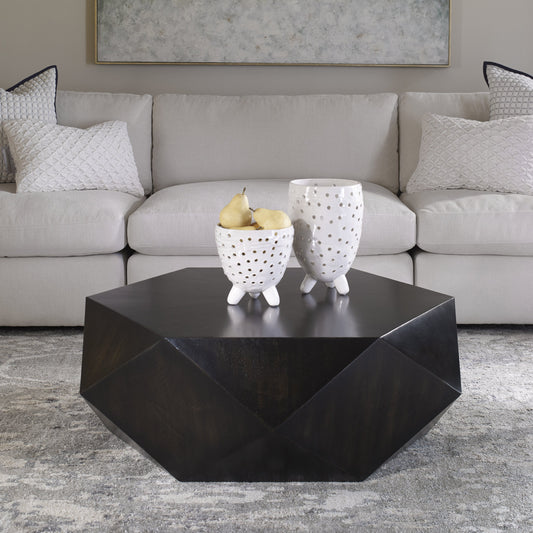 Volker Small Coffee Table by Uttermost in black. Made from mdf carb phase 2 with javawood in a eclectic & global style.