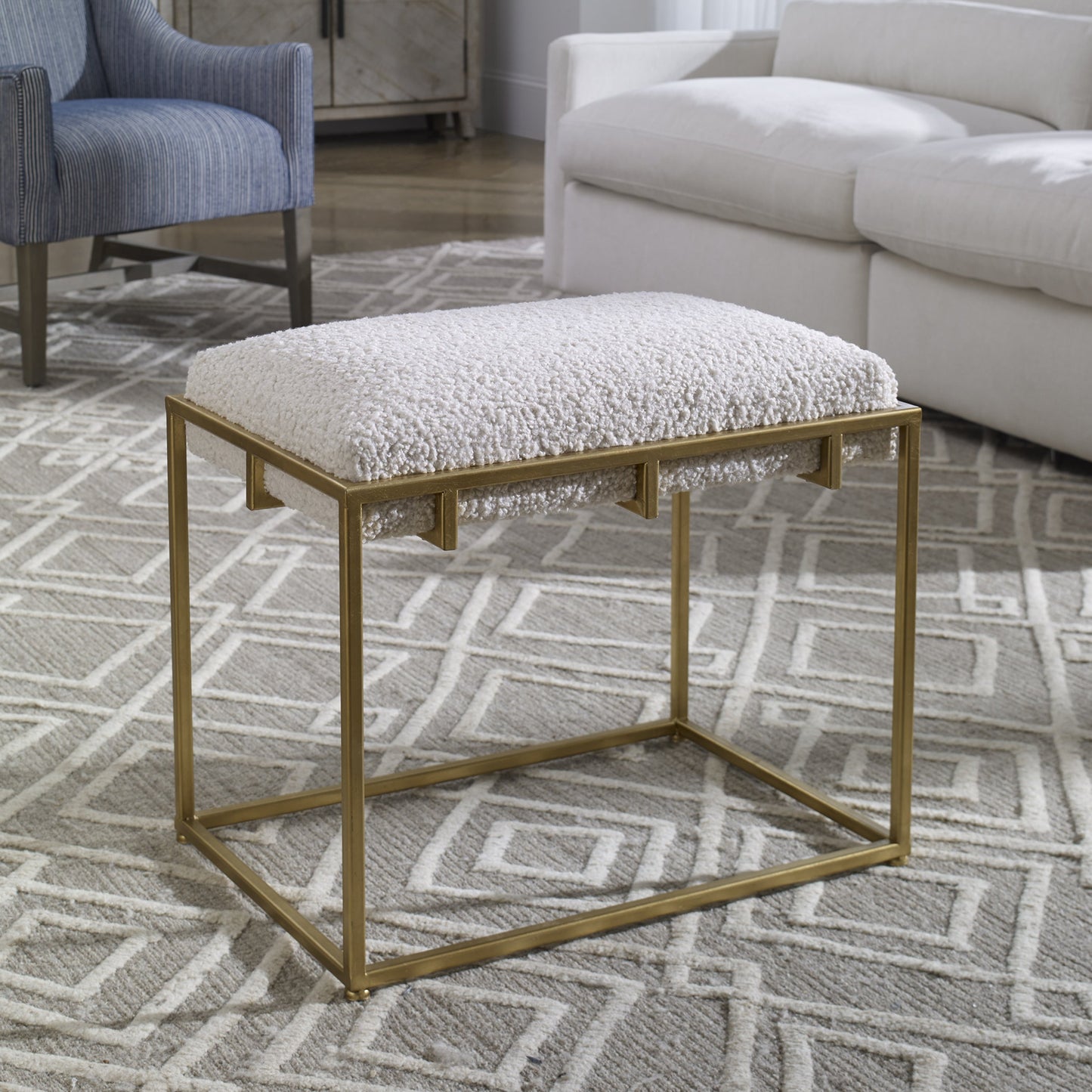 014 SI-1754834 | Lifestyle | Paradox Small Bench by Uttermost. Made from unique in a modern style.