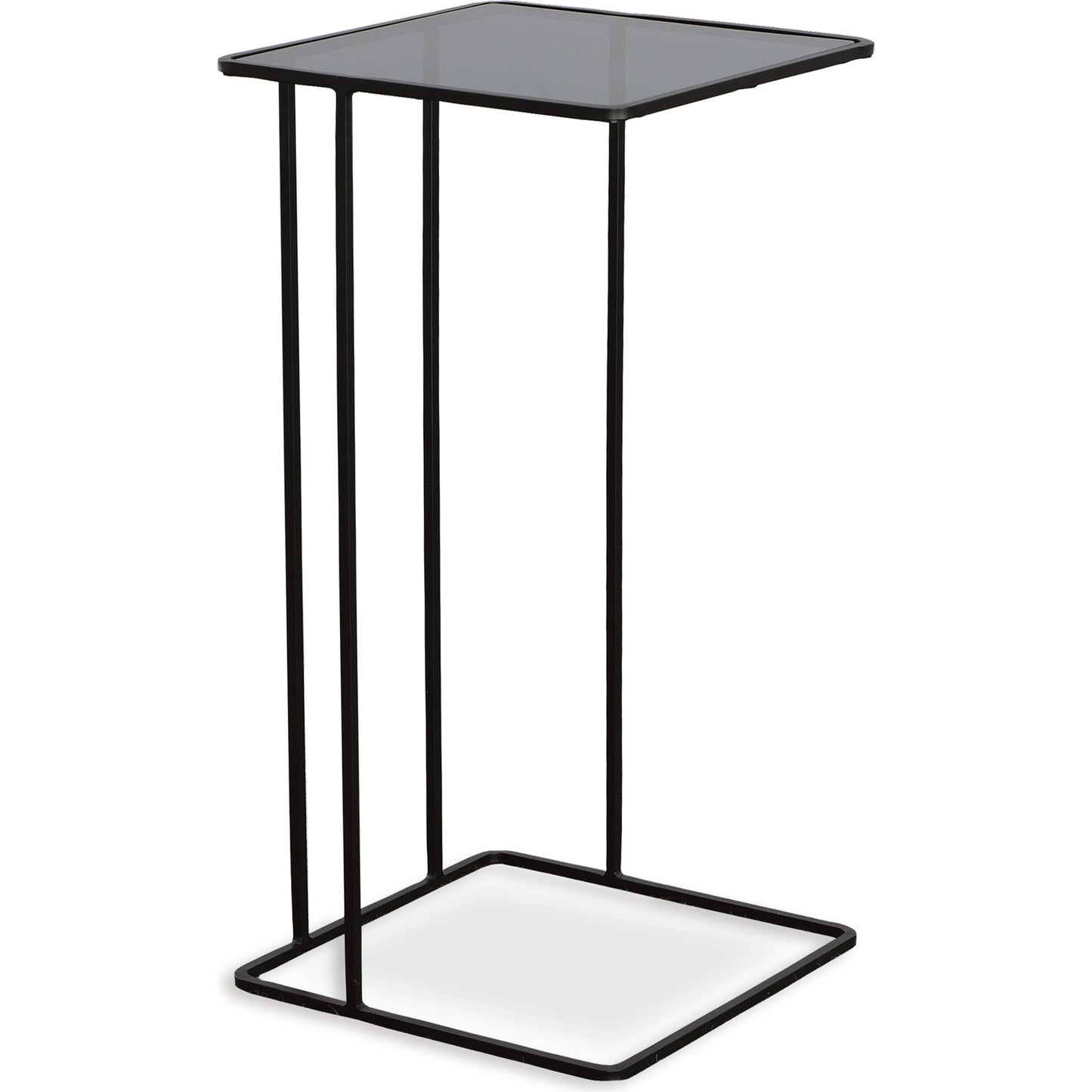 002 SI-2016438 | Additional Silo | Cadmus Accent Table by Uttermost in black. Made from iron, glass in a modern style.