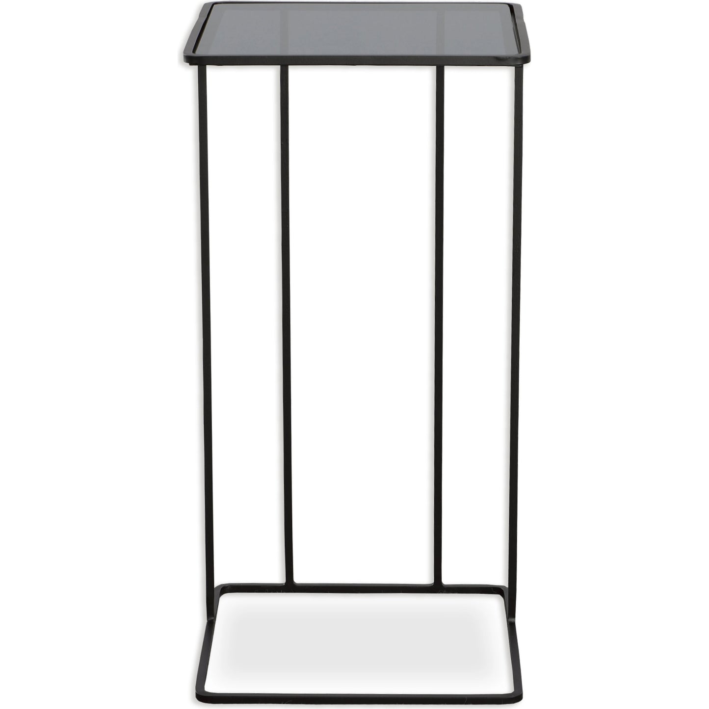 005 SI-2016438 | Additional Silo | Cadmus Accent Table by Uttermost in black. Made from iron, glass in a modern style.