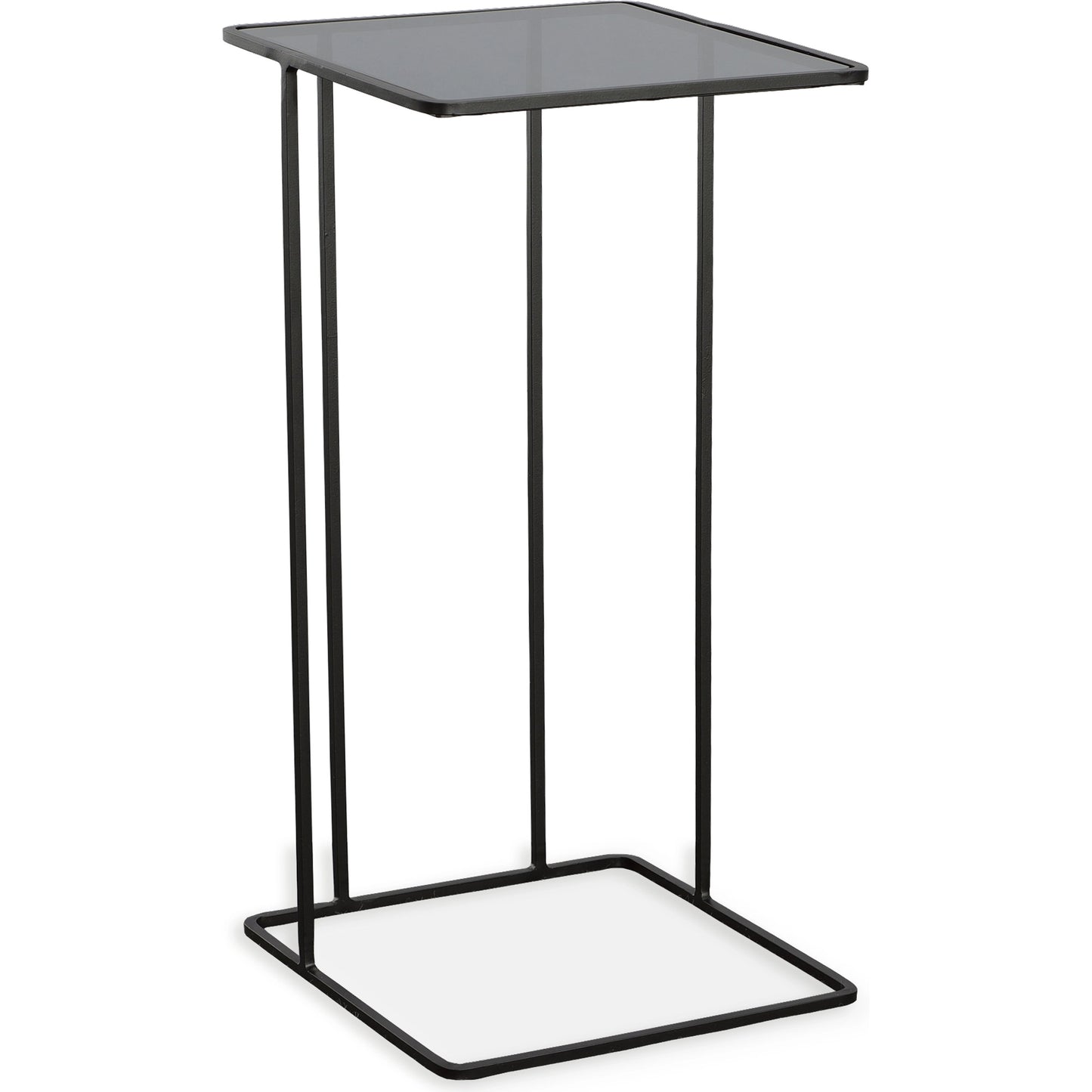 001 SI-2016438 | Additional Silo | Cadmus Accent Table by Uttermost in black. Made from iron, glass in a modern style.