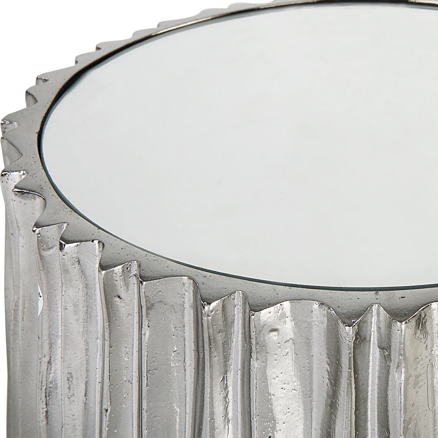 003 SI-2108105 | Additional Silo | Echo Modern Drink Table by Uttermost in dark. Made from resin, iron, mirror, mdf in a modern style.