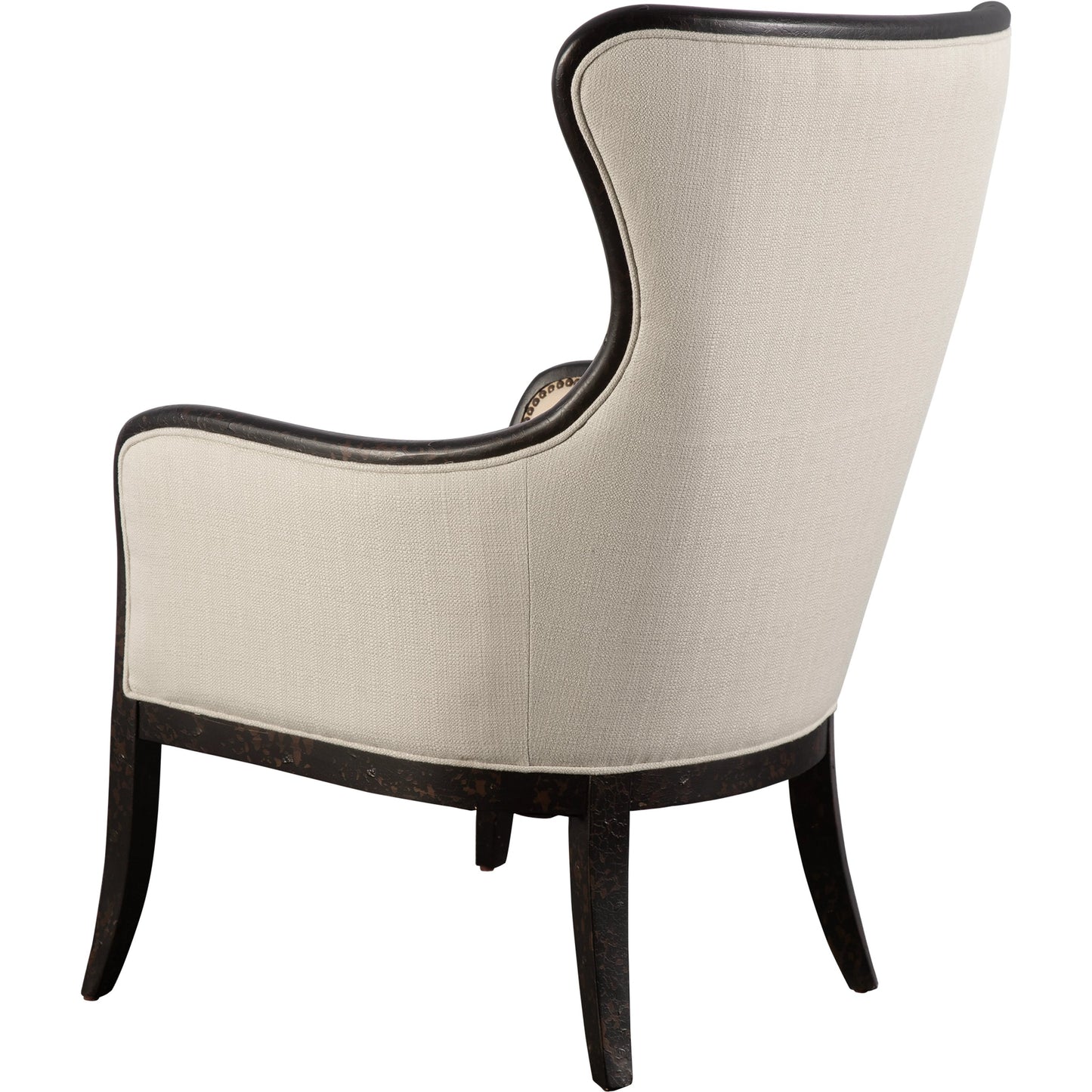 010 S-252810 | Additional Silo | Sandy Wing Back Armchair by Uttermost. Made from wood, foam, fabric in a cottage & farmhouse style.