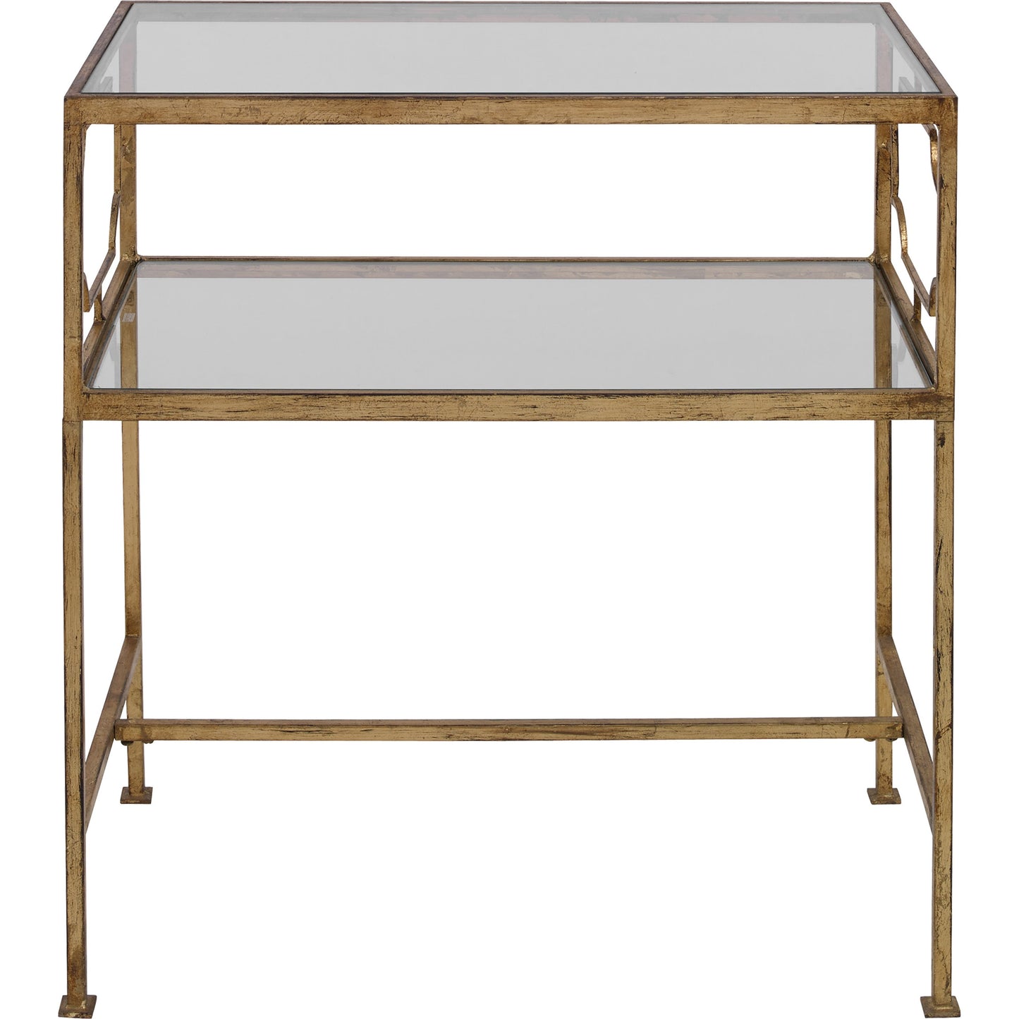 003 S-252993 | Additional Silo | Genell Side Table by Uttermost. Made from metal, tempered glass in a modern style.