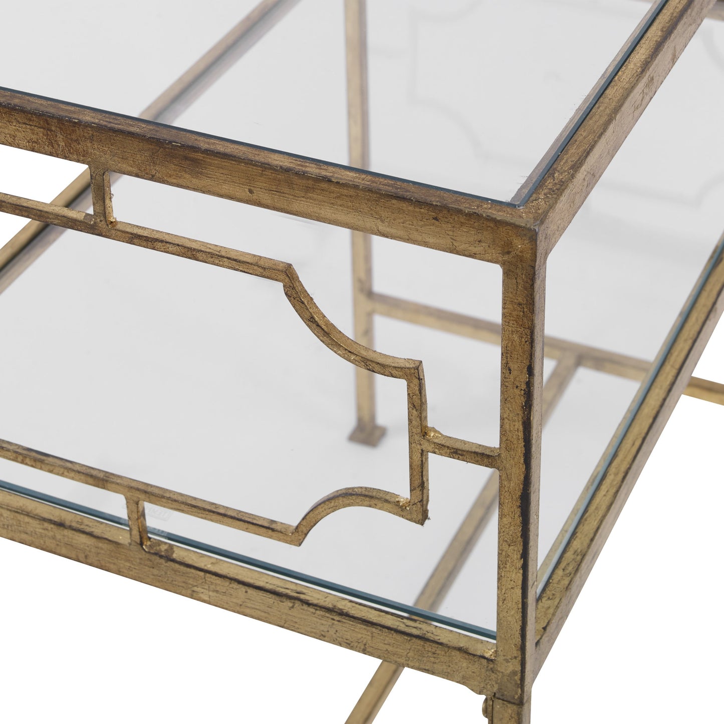 005 S-252993 | Additional Silo | Genell Side Table by Uttermost. Made from metal, tempered glass in a modern style.