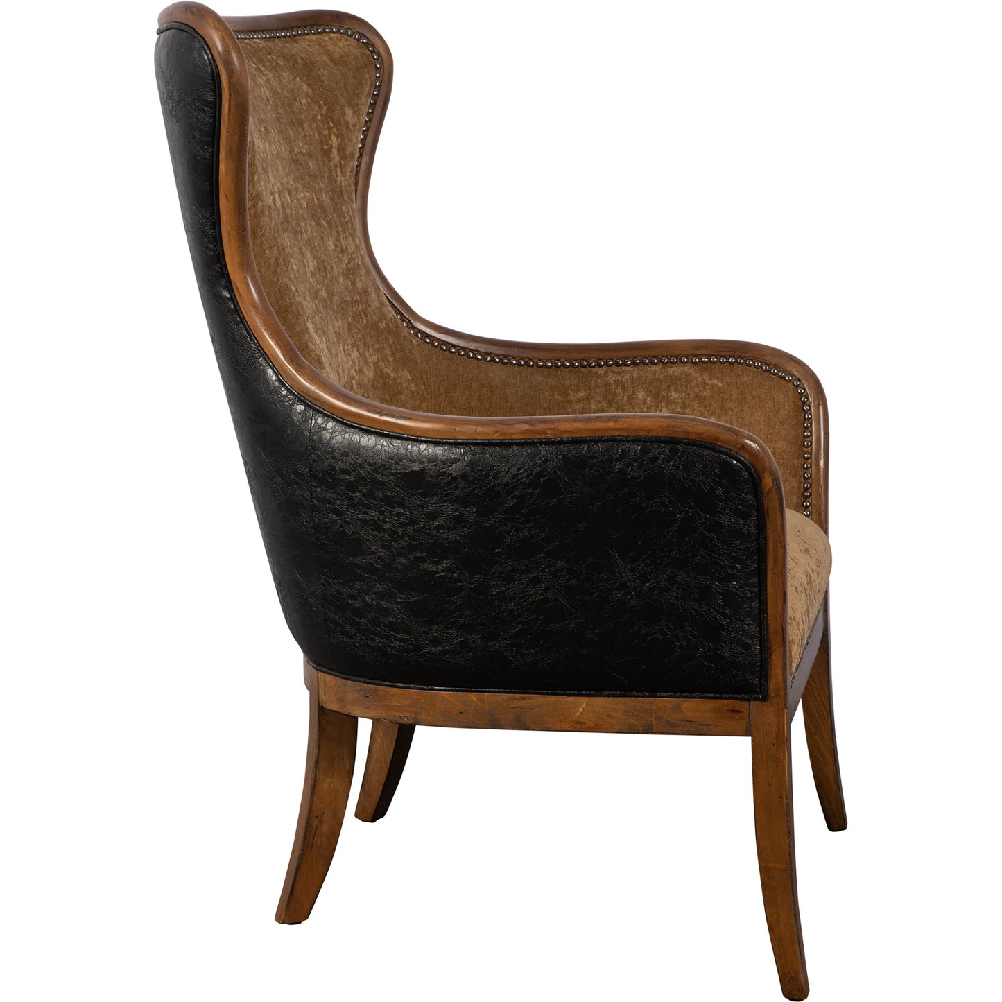 007 S-252824 | Additional Silo | Snowden Tan Wing Chair by Uttermost. Made from wood, foam, fabric, pu leather in a cottage & farmhouse style.