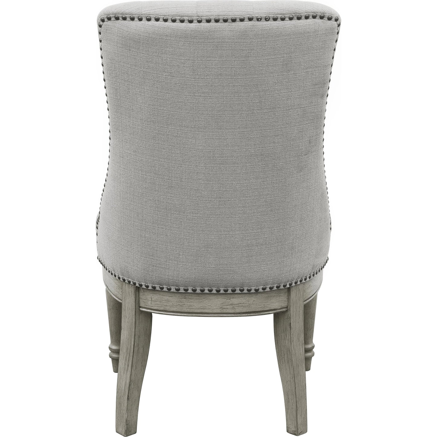 003 SI-2155609 | Additional Silo | Madison Ridge Host Chair by Pulaski Furniture in bluff grey. Made from asian hardwood, oak veneers in a traditional style.