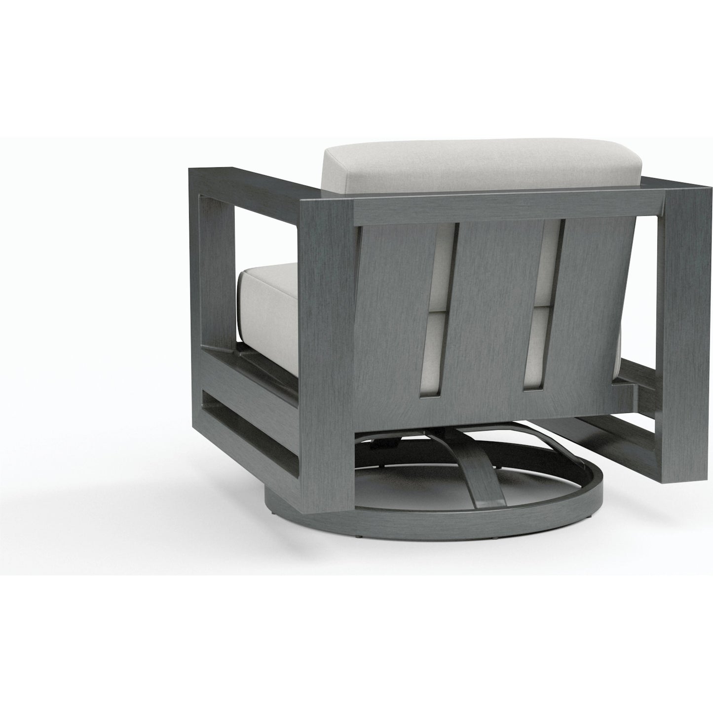 002 SI-2166972 | Additional Silo | Redondo Outdoor Swivel Club by Sunset West in slate. Made from aluminum in a modern style.