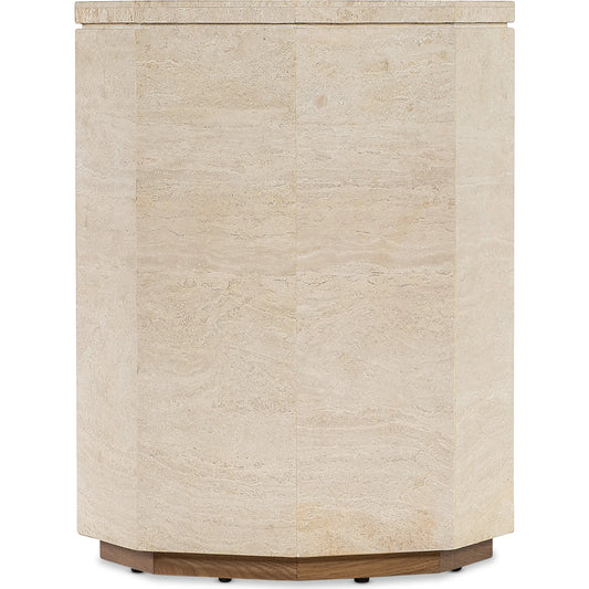 Commerce and Market Haven Spot Table by Hooker Furniture in whites, creams, beiges. Made from marble in a transitional style.