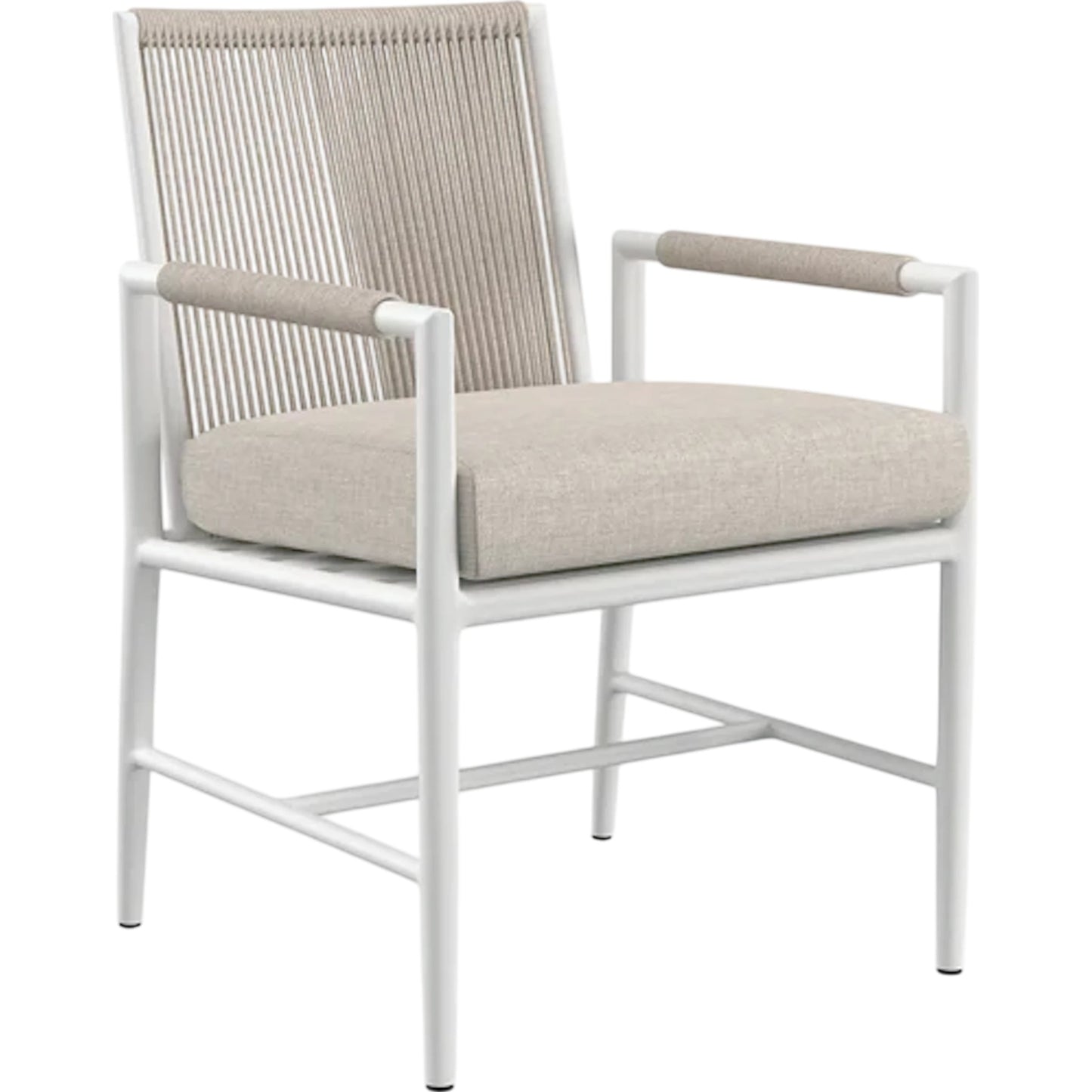 001 SI-2167159 | Primary Silo | Sabbia Outdoor Dining Chair by Sunset West in white. Made from olefin rope in a unique style.