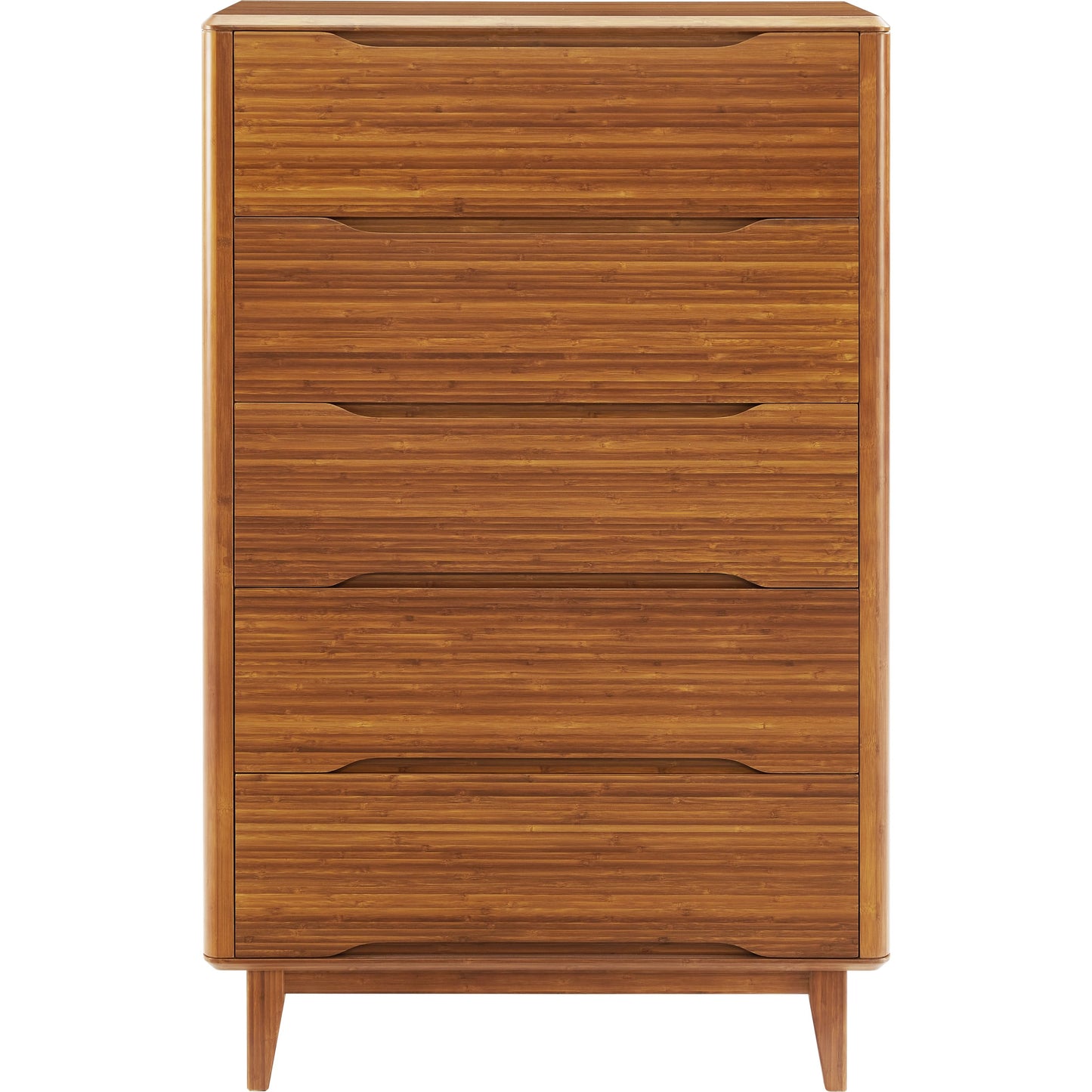 002 SI-2107587 | Additional Silo | Currant Five Drawer High Chest by Greenington in amber. Made from solid moso bamboo in a modern style.