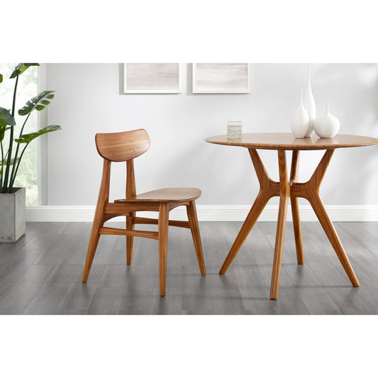 Sitka Dining Table by Greenington in amber. Made from 100% bamboo in a modern style.