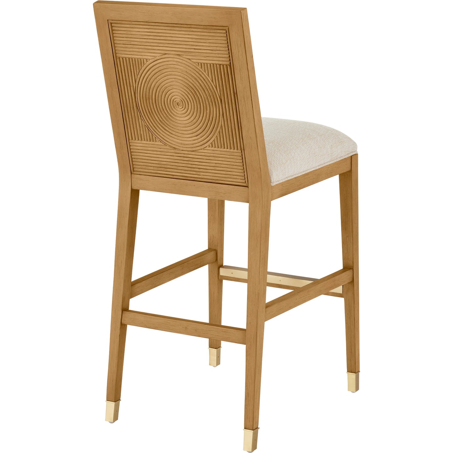 009 SI-2191831 | Additional Silo | Santos Bar Stool by Currey and Company. Made from mahogany, rattan, brass in a modern style.