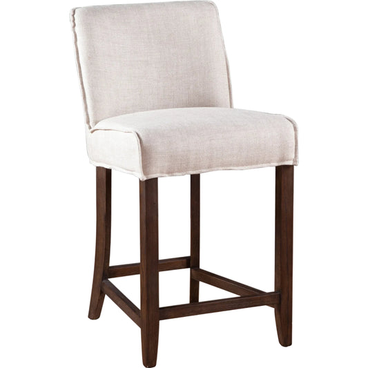 Avery White Dining Chair by World Interiors in white and natural. Made from wood, linen in a transitional style.