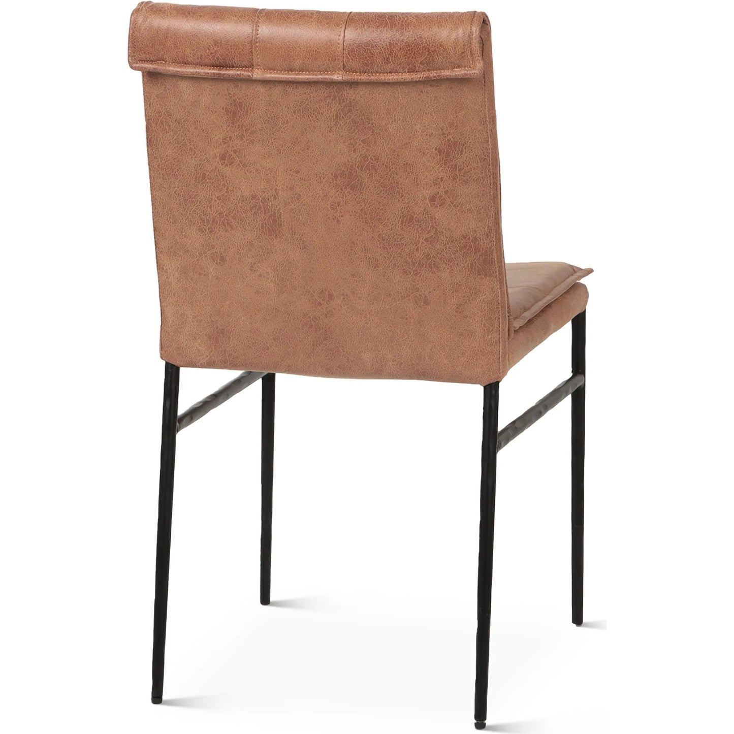 003 SI-2445204 | Additional Silo | Callum Top Grain Leather Dining Chair (Set of 2) by World Interiors in tan and natural. Made from top-grain leather, metal in a unique style.