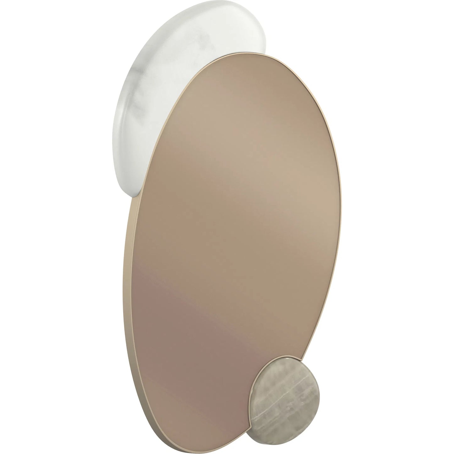 000 SI-2250479 | Primary Silo | Echo Mirror by Caracole in champagne gold. Made from metal, stone in a modern style.