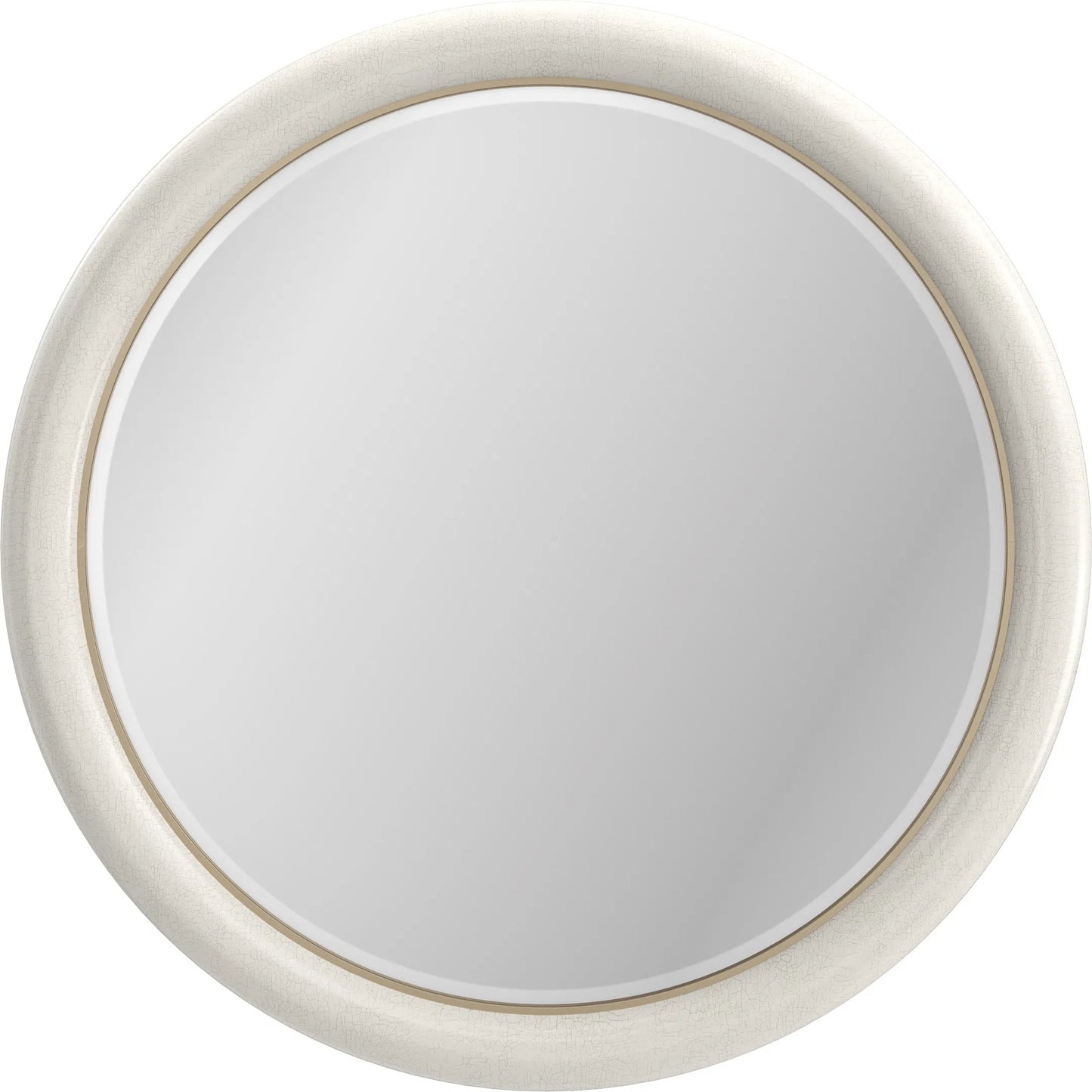 001 SI-2162862 | Primary Silo | Perseus Mirror by Caracole in ivory, gold and ivory craze, brushed gold paint. Made from poplar in a unique style.