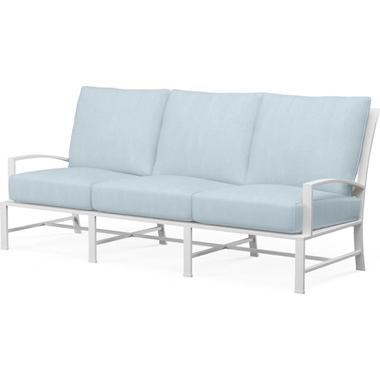 001 SI-2514076 | Primary Silo | Bristol Outdoor Sofa in Canvas Flax w/ Self Welt by Sunset West. Made from aluminum in a modern style.
