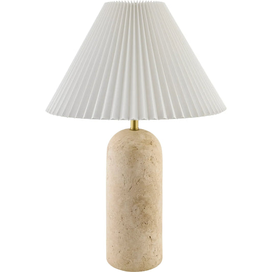Autumn Laurel Accent Table Lamp by Galey Alix x Livabliss in natural beige. Made from linen, polystyrene, iron in a transitional style.