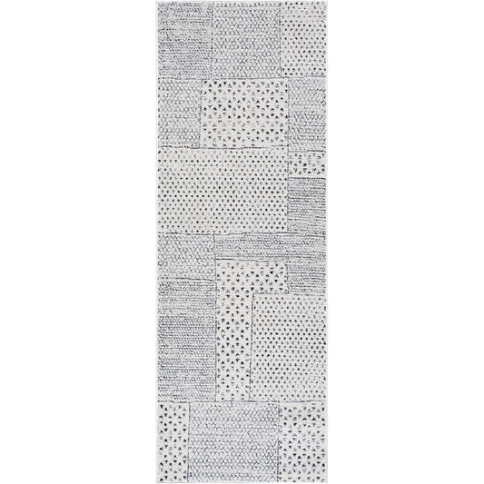 Architect GAAR-2302 Rug by Galey Alix x Livabliss in ivory, black. Made from polyester in a unique style.
