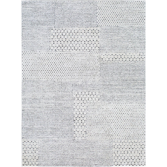 Architect GAAR-2302 Rug by Galey Alix x Livabliss in ivory, black. Made from polyester in a unique style.