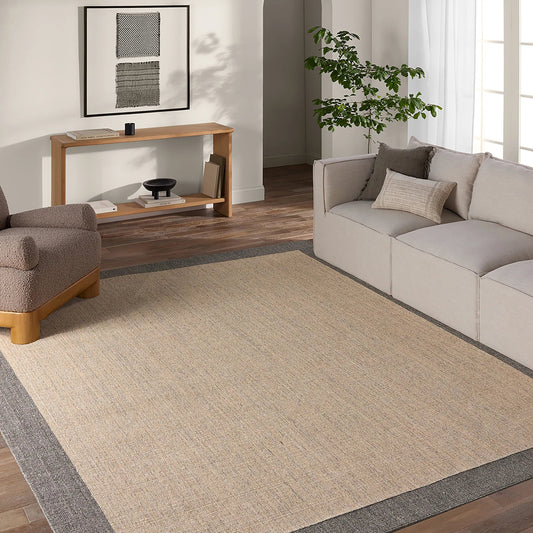 Gabe GAB01 Rug by Jaipur Living in beige, gray. Made from sisal in a unique style.