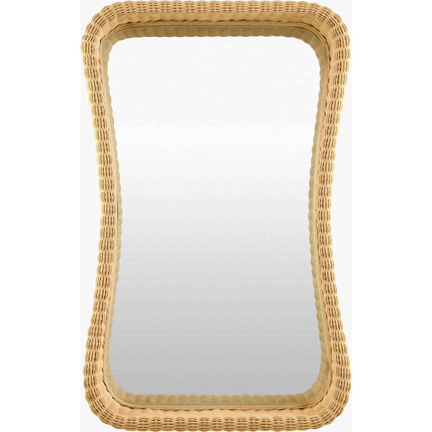 000 SI-2632934 | Primary Silo | Currington Accent Mirror by Galey Alix x Livabliss in natural and lacquered. Made from rattan in a unique style.