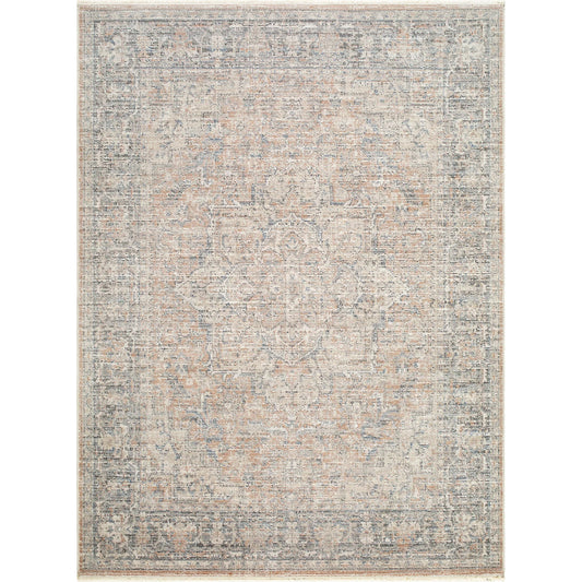 Maria Elena GADA-2302 Rug by Galey Alix x Livabliss in brown, beige, dark brown, dark blue, ivory. Made from polyester in a unique style.