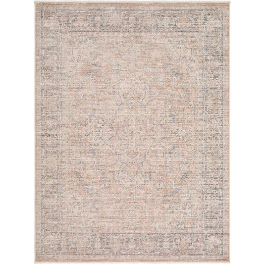 Maria Elena GADA-2302 Rug by Galey Alix x Livabliss in brown, beige, dark brown, dark blue, ivory. Made from polyester in a unique style.