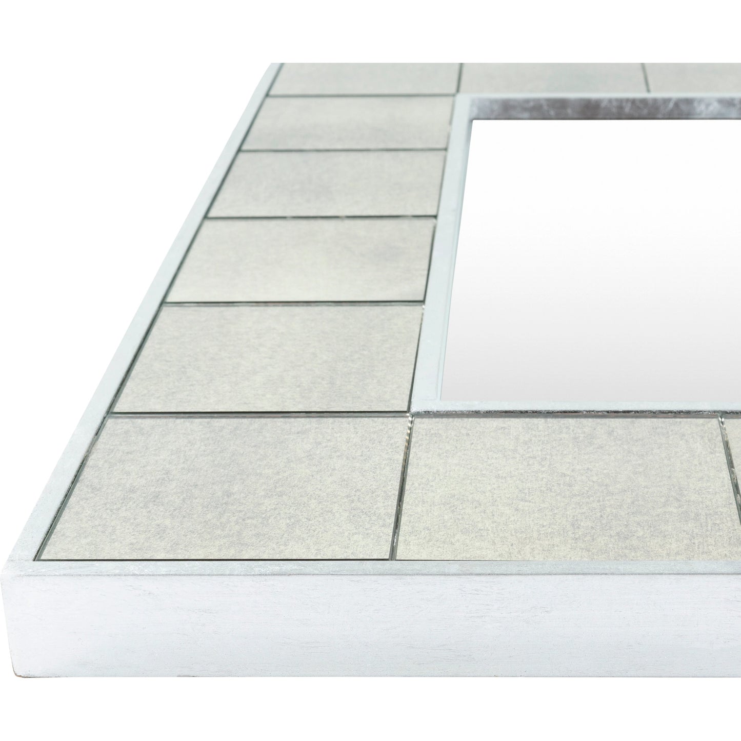 002 SI-2044907 | Closeup | Galen - 12741 by Surya in metallic silver and antiqued,hand painted. Made from frame: manufactured wood in a modern style.