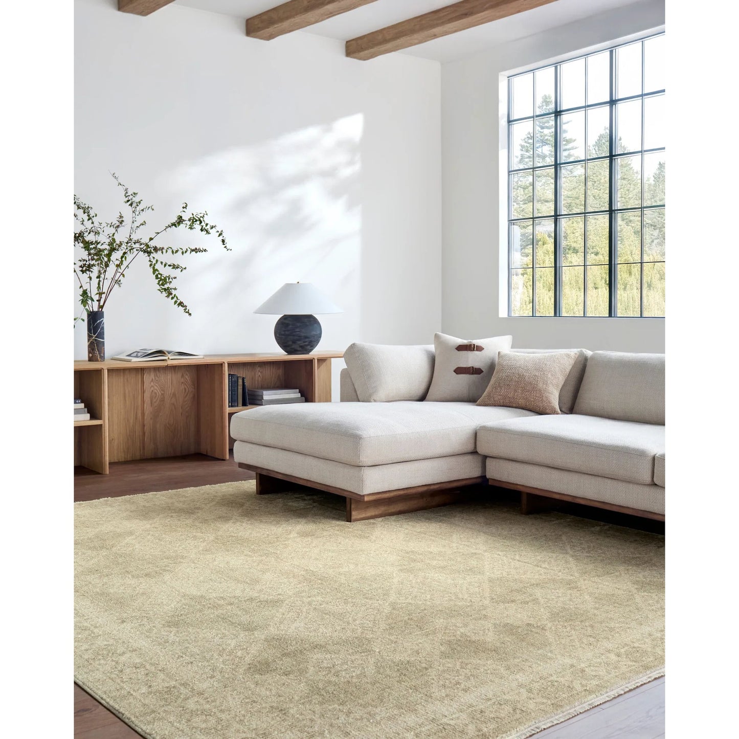 006 SI-2349580,SI-2349581,SI-2349582,SI-2349583,SI-2349584 | Lifestyle | Fetscher GAHU-2303 Rug by Galey Alix x Livabliss in olive, light beige, light brown. Made from polyester in a unique style.