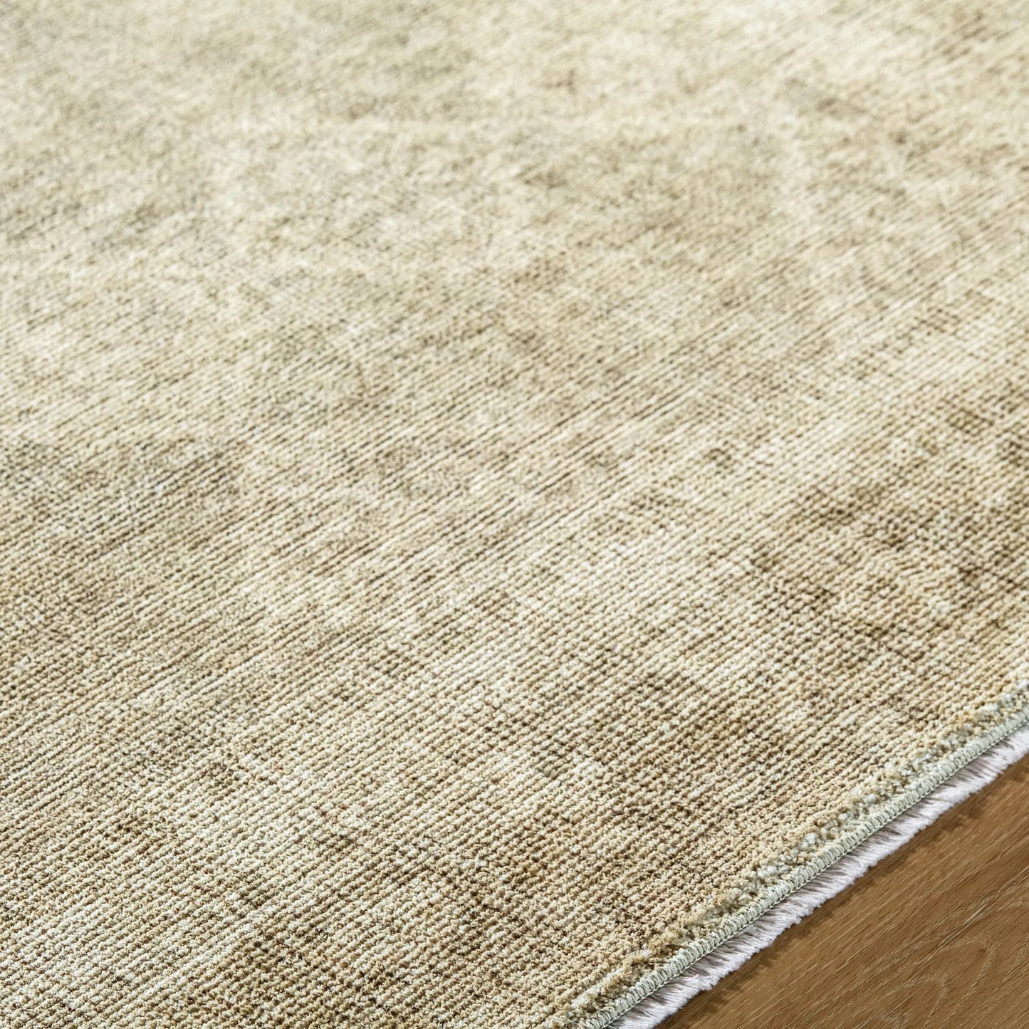 004 SI-2349580,SI-2349581,SI-2349582,SI-2349583,SI-2349584 | Closeup | Fetscher GAHU-2303 Rug by Galey Alix x Livabliss in olive, light beige, light brown. Made from polyester in a unique style.