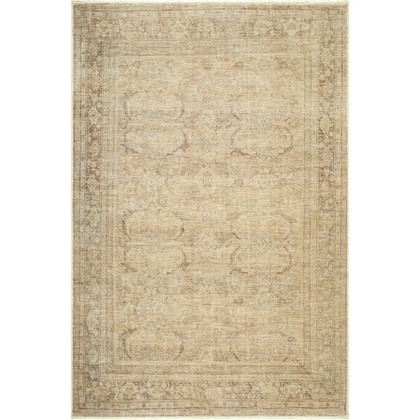 001 SI-2349585,SI-2349587,SI-2349588 | Primary Silo | Fetscher GAHU-2304 Rug by Galey Alix x Livabliss in dusty sage, ivory, brown, tan. Made from polyester in a unique style.