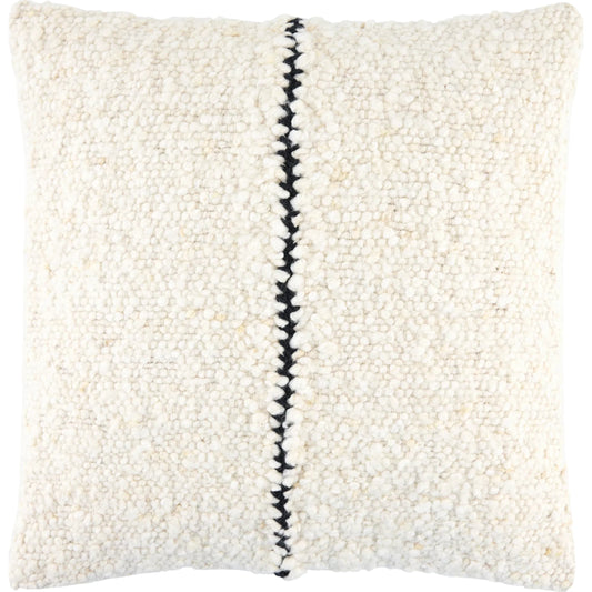 Larocco Accent Pillow by Galey Alix x Livabliss in ivory, charcoal. Made from wool, cotton in a transitional style.
