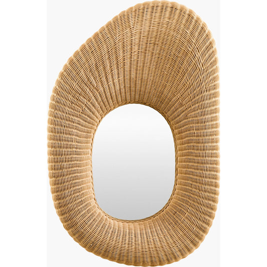 000 SI-2632936 | Primary Silo | Lye Accent Mirror by Galey Alix x Livabliss in natural and lacquered. Made from rattan in a unique style.