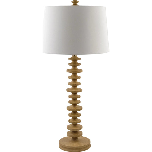 Merrill Accent Table Lamp by Galey Alix x Livabliss in painted. Made from resin, linen in a modern style.