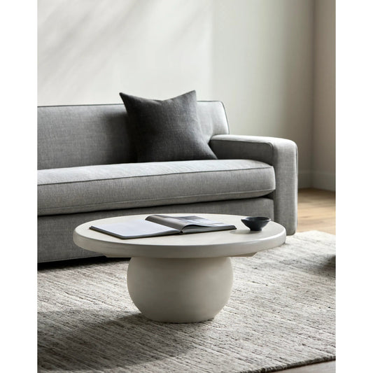 Gant Coffee Table by Surya in white and wood finishwood finish. Made from mango wood in a transitional style.