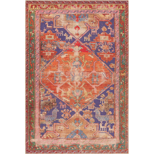 Garcia GAR02 Rug by Jaipur Living in orange, purple. Made from 100% polyester in a unique style.