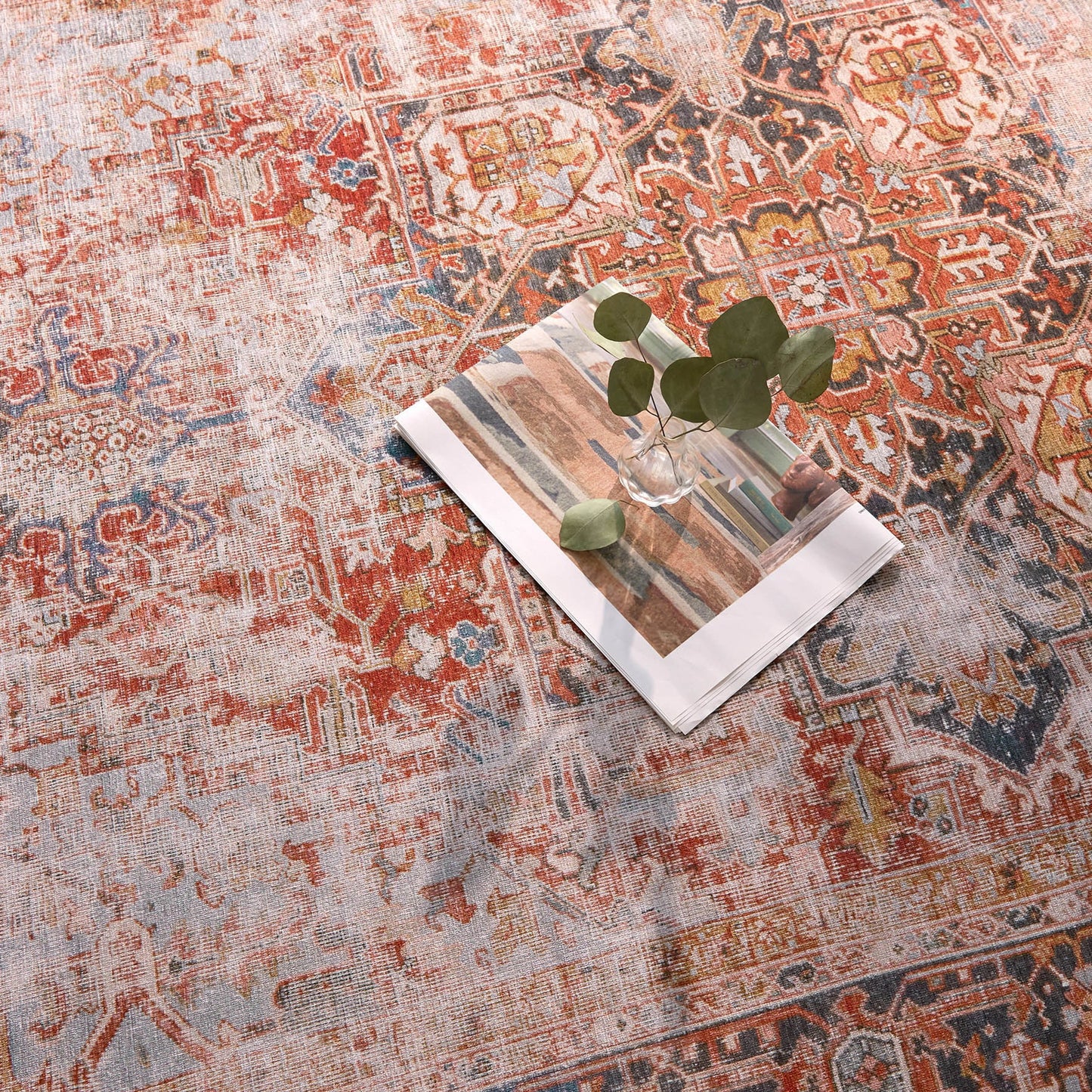 006 SI-2015068,SI-2015069,SI-2015070,SI-2015071,SI-2015072,SI-2354478,SI-2386130 | Closeup | Garcia GAR03 Rug by Jaipur Living in rust, navy. Made from 100% polyester in a unique style.