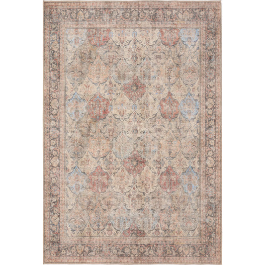 Garcia GAR07 Rug by Jaipur Living in brown, gray, red, blue. Made from 100% polyester in a unique style.