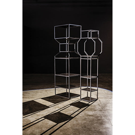 Downtown I Bookcase by Noir in black. Made from metal in a eclectic & global style.