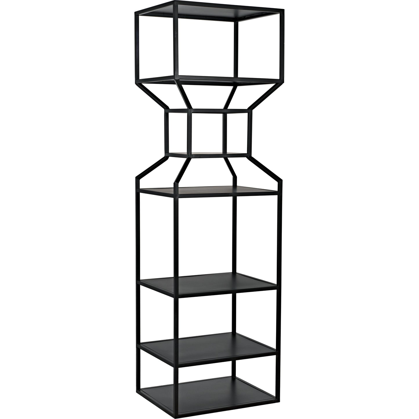 001 SI-1755530 | Primary Silo | Downtown I Bookcase by Noir in black. Made from metal in a eclectic & global style.