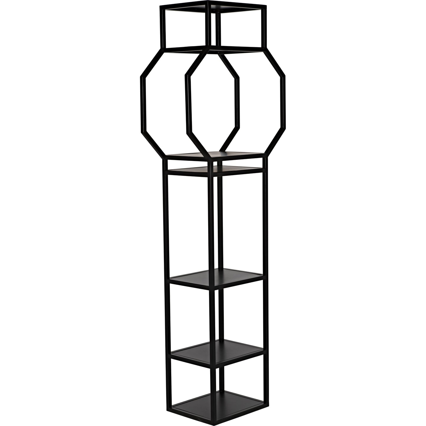 003 SI-1755529 | Additional Silo | Downtown II Bookcase by Noir in black. Made from metal in a eclectic & global style.